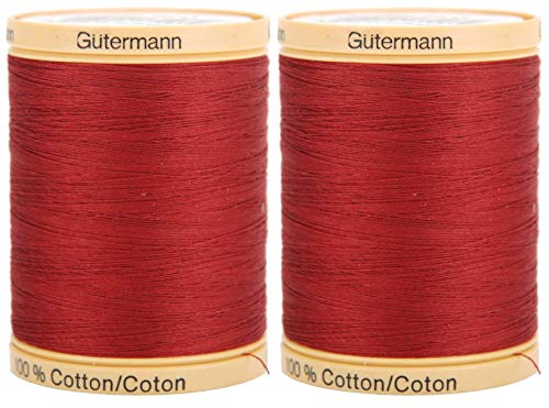 Gutermann 2-Pack Hilo de Algodón Natural Sólido 876 yardas cada uno - Raspberry miniatura 1