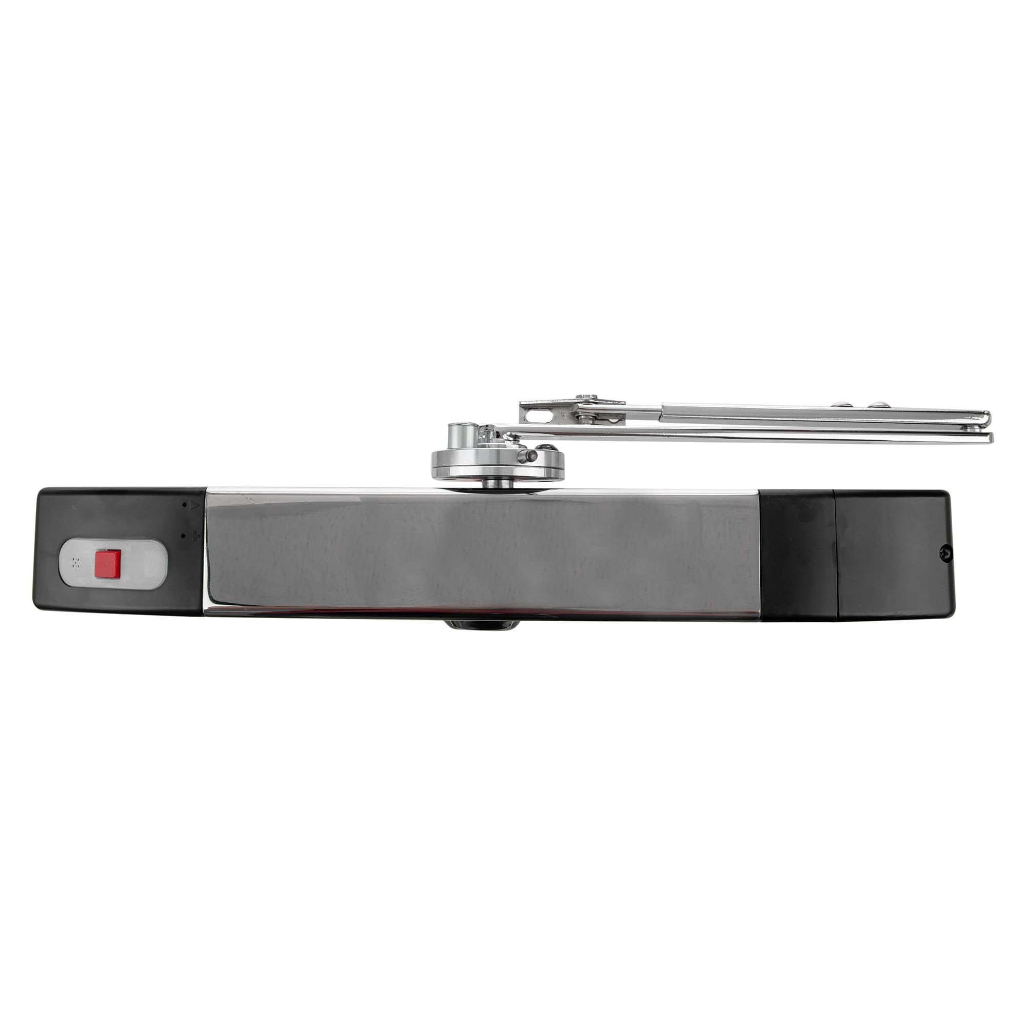 Agrippa Polished Chrome Geofire Battery Operated Acoustic Free-Swing Fire Door Closer - Power Size En 4 | Completely Wireless | Makes Opening Heavy Fire Doors Easy | Ideal For Care Homes & Hospitals