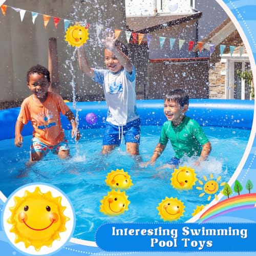 Jexine 100 Pcs Inflatable Sun Beach Balls, 5 Inch Mini Beach Balls Bulk - image 4
