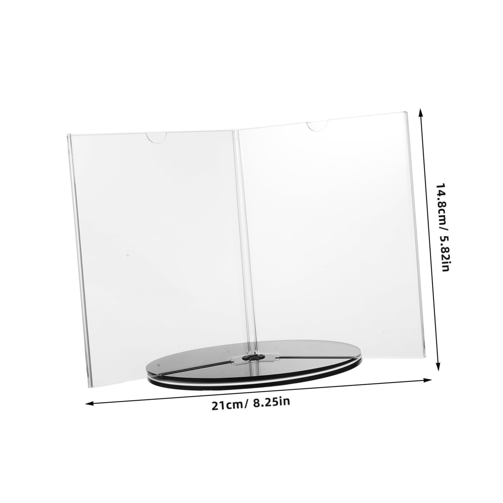 Gogogmee 6-sided Rotatable Menu Display Stand A5 Acrylic Sign Holder Paper Stand for Restaurant Menu Holder Stable Base