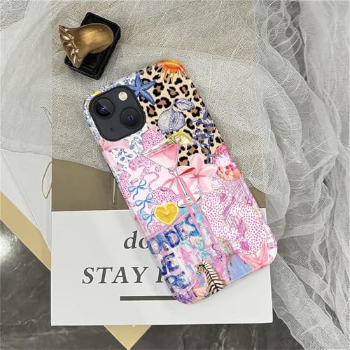 Étui iPhone 14 Plus léopard rose et bleu antichoc VisEnt
