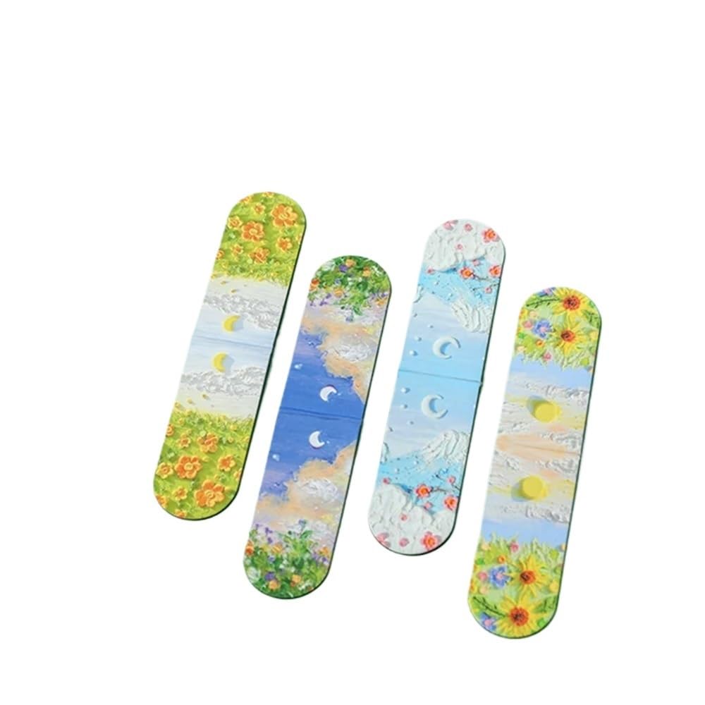 4 szt./zestaw urocza kreskówka magnes zakładka życie świeże zakładka kreatywna zakładka magnetyczna do książek Kawaii przybory szkolne (4 szt. x 20)