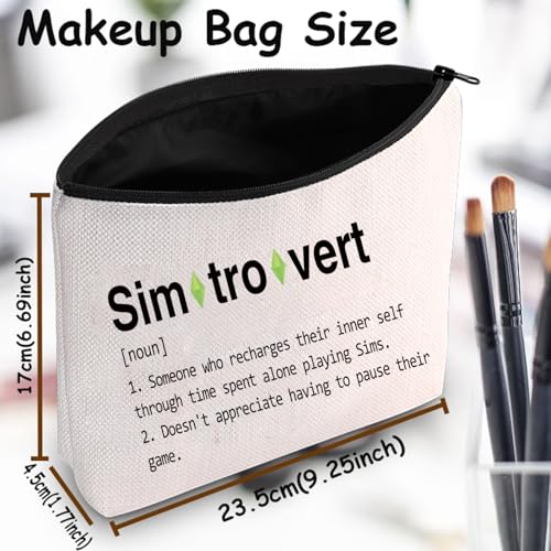 TSOTMO Game Gaming Gift Simtrovert Definition Makeup Bag For Game Lovers Gamer Accessories Bag Video Game Gift (Simtrovert)3
