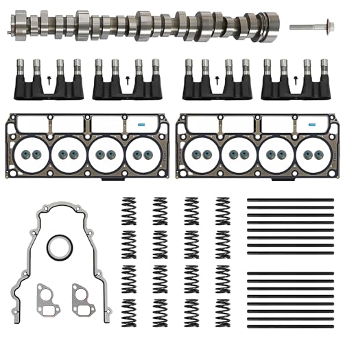 E1841P Sloppy Mechanics Stage 3 Camshaft Lifters Kit & Springs & Push Rods - Head Gaskets Fit For Chevrolet Pontiac Cadillac/GMC/HUMMER 4.8/5.3/5.7/6.0 LS1/LR4/LS6/LQ4/LQ9/LM7 1997-2007 Engines 22309