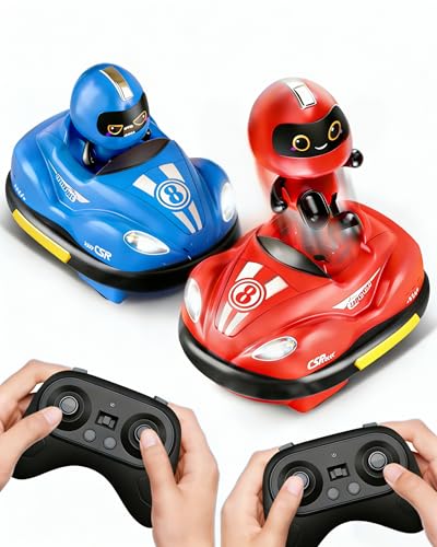 HAWAJOK Remote Control Bumper Car Bumper Car for Kids with Ejecting Drivers 360 Spin 2.4GHz Battle Cars for 2 Players Fun Multiplayer Racing for Children Ages 3+