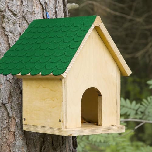 Dachpappe für Vogelhaus 32pcs Dachpappe für Vogelhaus, Selbstklebend Dachpappe, Wasserdicht Dachpappe Selbstklebend, für Nistkasten Hasenstall Insektenhotel (Grün)