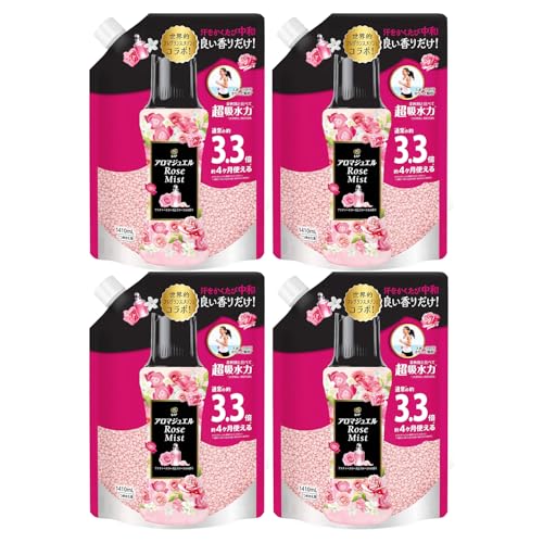 【まとめ買い】 レノア アロマジュエル アンティークローズ&フローラルの香り つめかえ用 超特大サイズ P&G × 4個