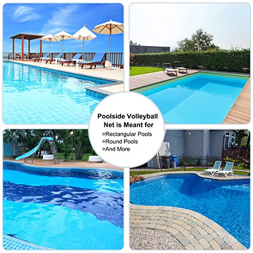Omotiya Pool Volleyball Net Set With Base, Volleyball Net For Inground Pools, Pool Games Toys For Kids And Adults, Includes 2 Water Volleyballs And Pump #TOP5