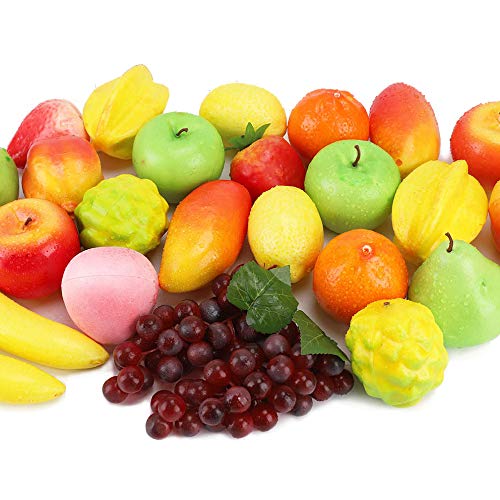 image for Liberty Imports Set of 26 Realistic Artificial Fake Fruit Lifelike Dec