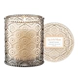 LA JOLIE MUSE Island Coconut Scented Candle – Coconut, Peach & Vanilla | 6oz Luxury Soy Candle | 40 Hours Clean Burn| Gift-Ready for Hosts & Gatherings | Elegant Home Décor