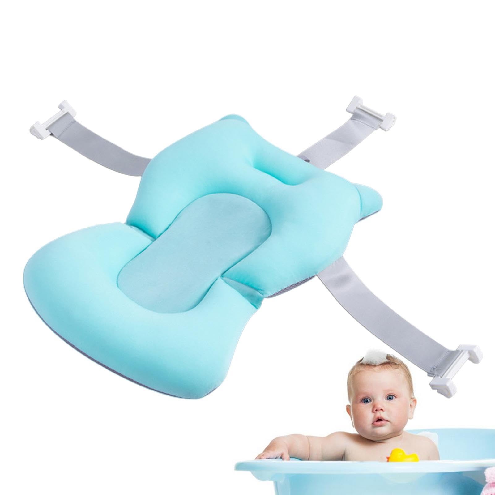 Cojín De Baño Para Recién Nacido, Alfombrilla De Baños Acolchada Antideslizante, Almohada Con Soporte Adaptable Con Hebillas Y 3 Cinturones De Seguridad, Articulo Para Baño Del Bebé En Hogar — view 5