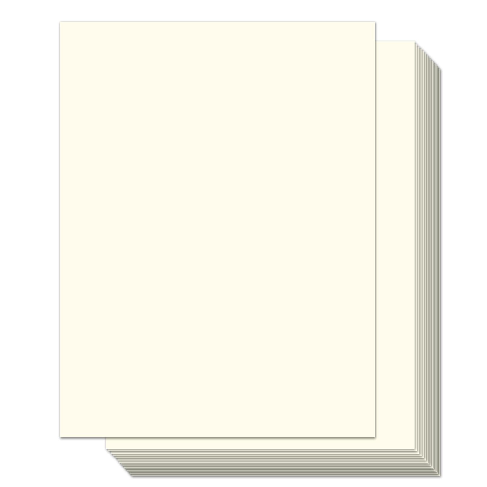 YINUOYOUJIA 100 Sheets Cream Cardstock 8.5 x 11" Thick Paper,250gsm/92lb Construction Paper for Crafts,Card Making,Invitations,Printing,Drawing,