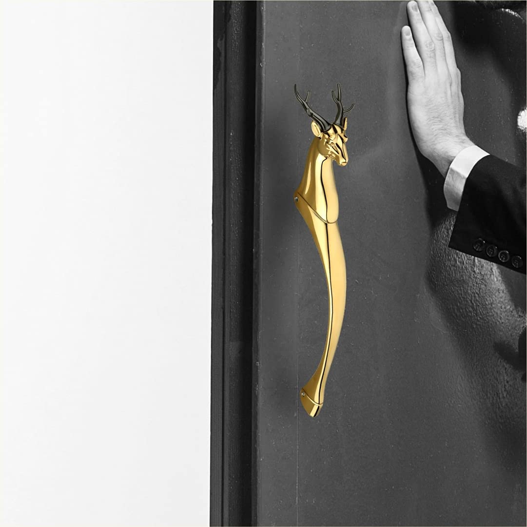 GLOXY ENTERPRISE 8 inch Deer Shape Door Handles for Main Door Handle Decorative Push & Pull Door Handle Knocker with Antique Look for Glass and Wooden Door (Rose Gold Finish, Pack of 1) — Amazon image 11
