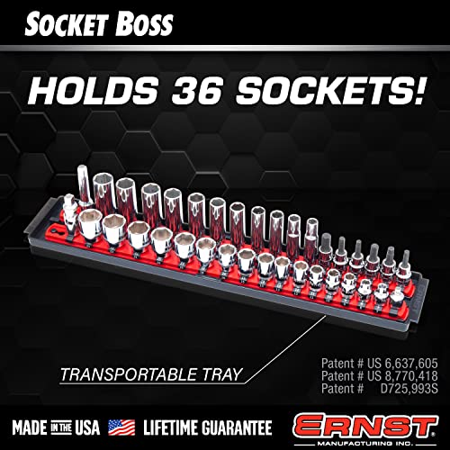 Snapklik.com : Ernst Manufacturing 19-Inch Socket Boss 2-Rail 3/8-Inch ...