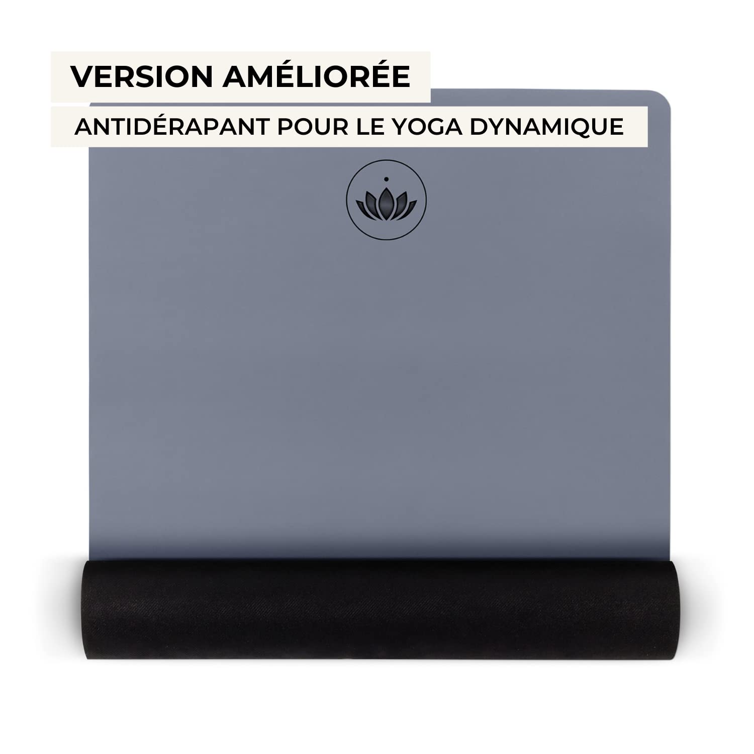 LOTUSCRAFTS Tapis de yoga antidérapant, modèle Pure, idéal pour les styles de yoga dynamiques, fabriqué en caoutchouc naturel, parfait aussi pour le pilates