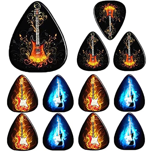 Lot de 12 Médiators pour Guitare, Médiators Guitare en Celluloïd, 3 Epaisseurs: 0.46/0.71/0.96 mm, Plectrum Guitare pour… - Les Beatles, Paul McCartney, John Lennon, RIngo Starr, George Harrison Lot de 12 Médiators pour Guitare, Médiators Guitare en Celluloïd, 3 Epaisseurs: 0.46/0.71/0.96 mm, Plectrum Guitare pour…