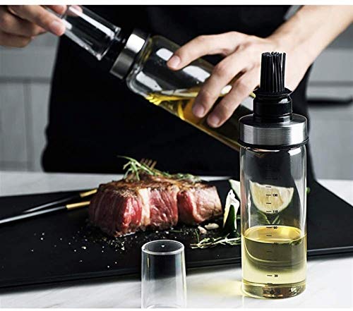 Olie en azijn fles Olie azijn fles dispenser glazen olijfolie fles lekvrije ol fles transparant, met schaalmeting 300 ml… - Image 6