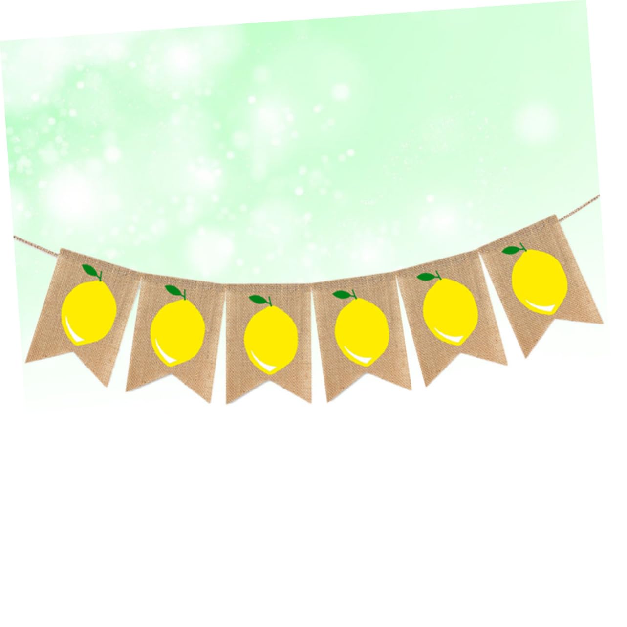 Veemoon Lemon Burlap Garland Banner for Summer Decor - for Parties and Celebrations
