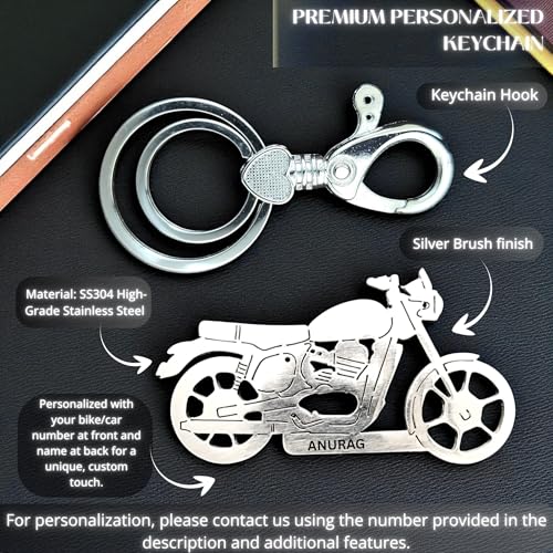 Image of Stainless Steel For jawa keychain | customized keychain with name | Made for Jawa 42, Jawa 42 bobber and Perak | best gift for boyfriend best friend boys & best gift for husband