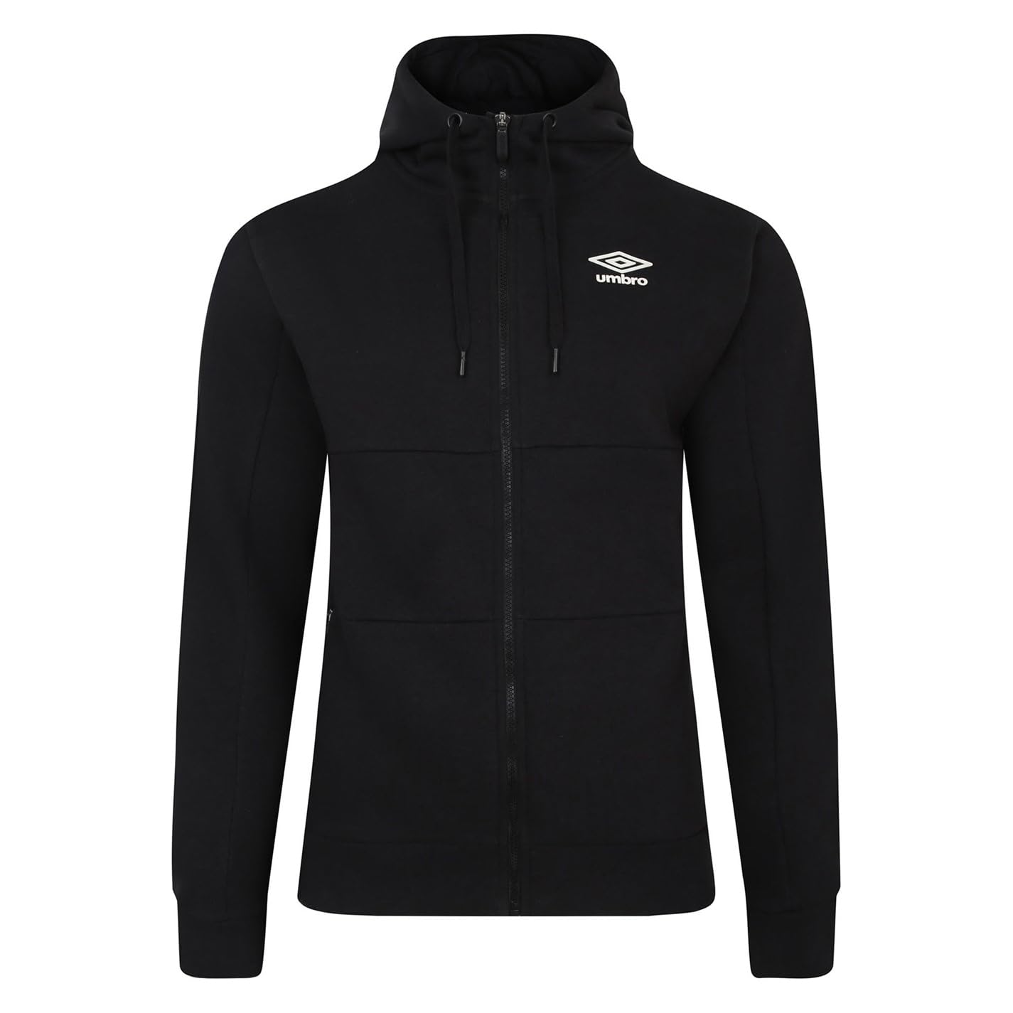 Umbro Mens Fleece Full Zip Hoodie Black XL