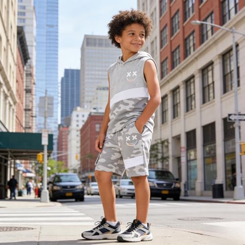 Image of Boys Clothes 2 Piece Size 6-13Y Short Sleeve T-Shirt & Shorts Set Casual Kids Boys Spring Summer Outfits