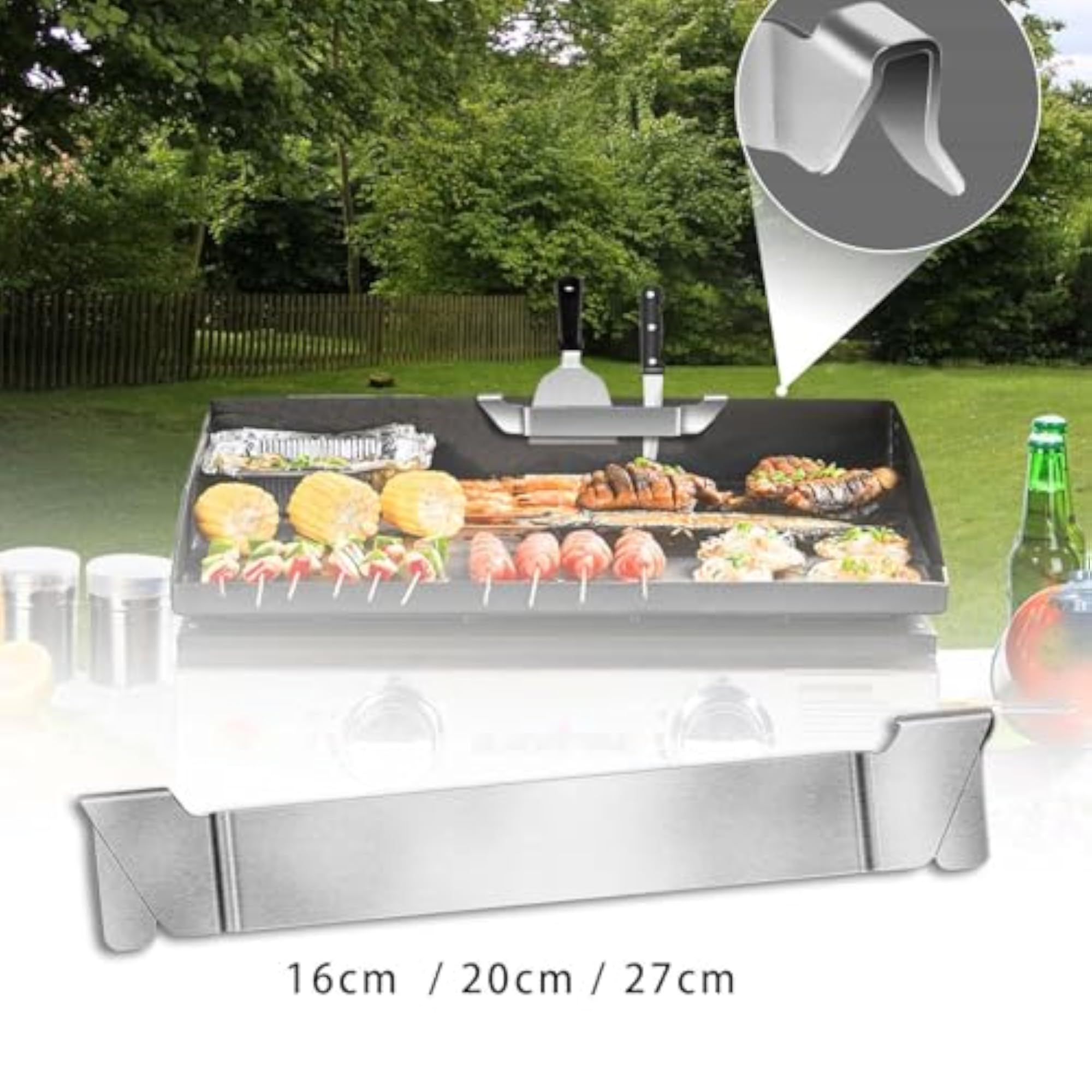 Griddle Spatula Holder Clip BBQ Tool, 16cm