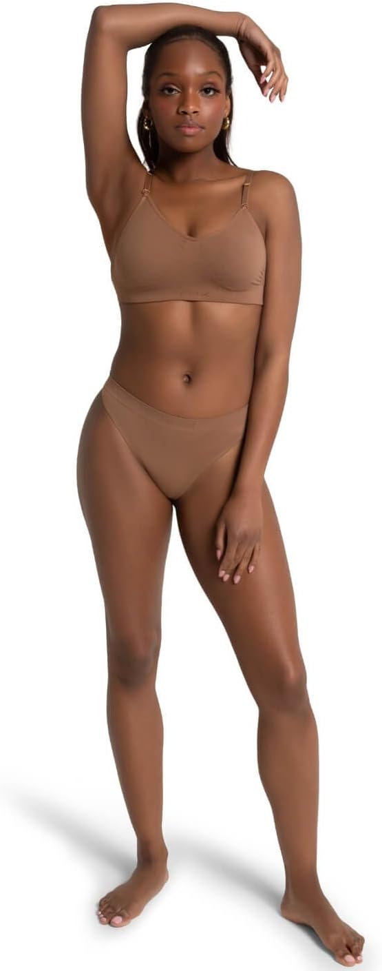 Capezio Women's Seamless Clear Back Bra With Transition Straps