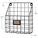 Wall35 Rivista File Holder Home Office Desk Organizer, Chicken Wire Mail Organizer and Magazine Holder, Metal, Black