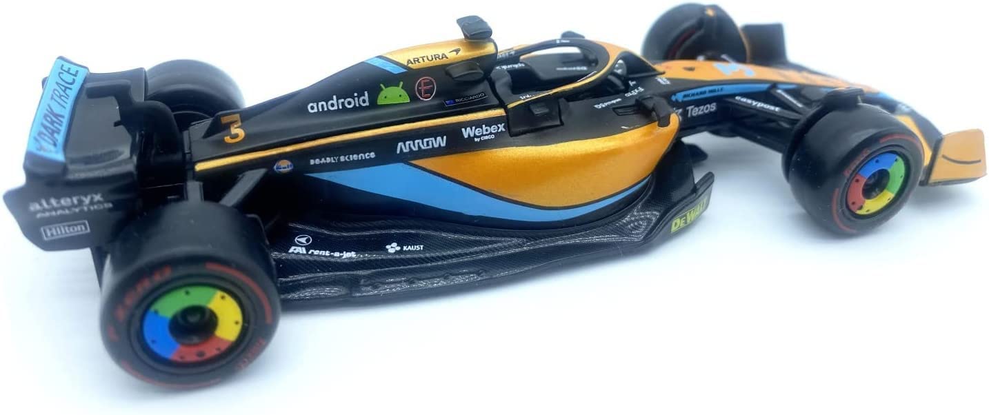 Bburago 38063R MCL MCL36 Collectible Miniature Car, Orange/Blue