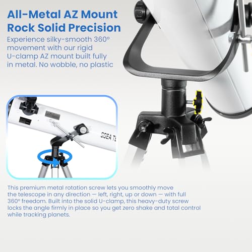 Image of Mod 70076 Reflector Astronomical Telescope- HD Precise Optics -(with Full Size Stand-for) All -Multi Power Enhance Optics Aperture Modal 70076 mm with Bag