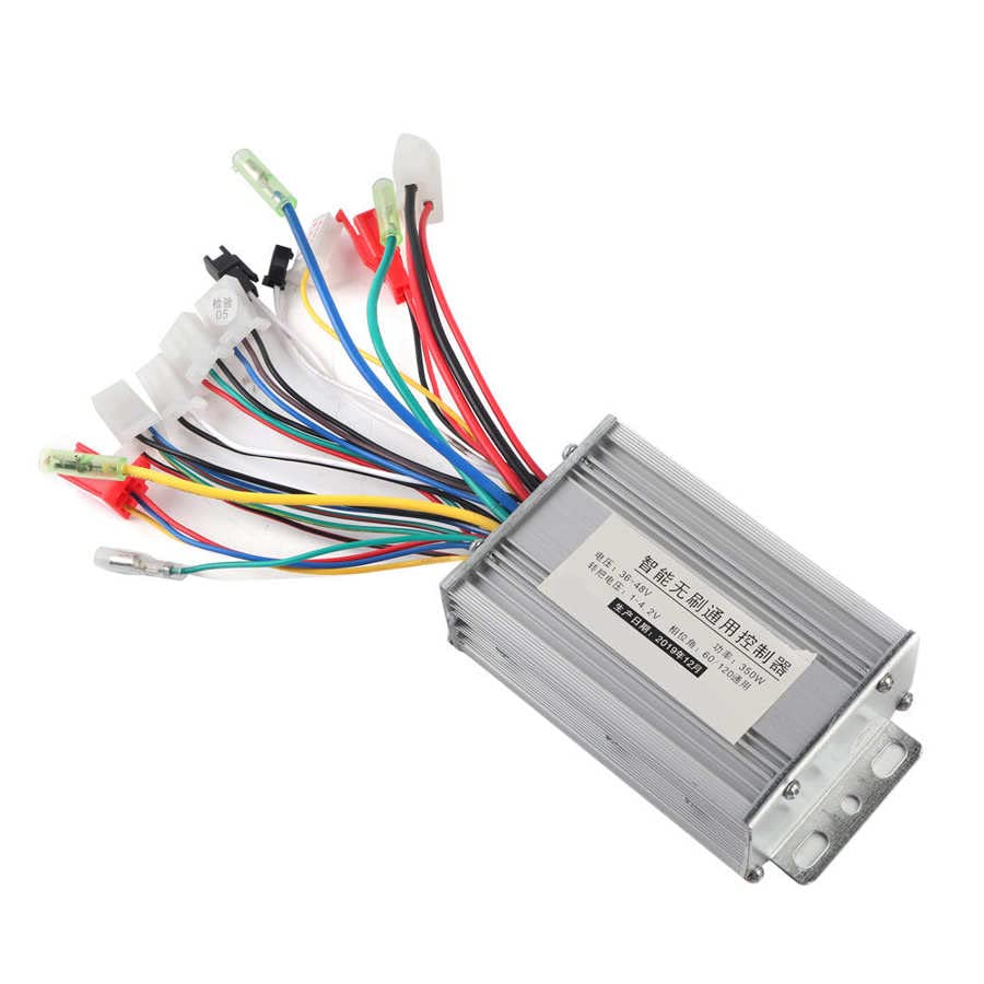 Regulador Patinete Electrico Bicicleta eléctrica 36-4 8V 350W Controlador sin cepillador de aluminio Aleación Velocidad Controlador de velocidad de la bicicleta eléctrica Piezas de bicicleta E Control