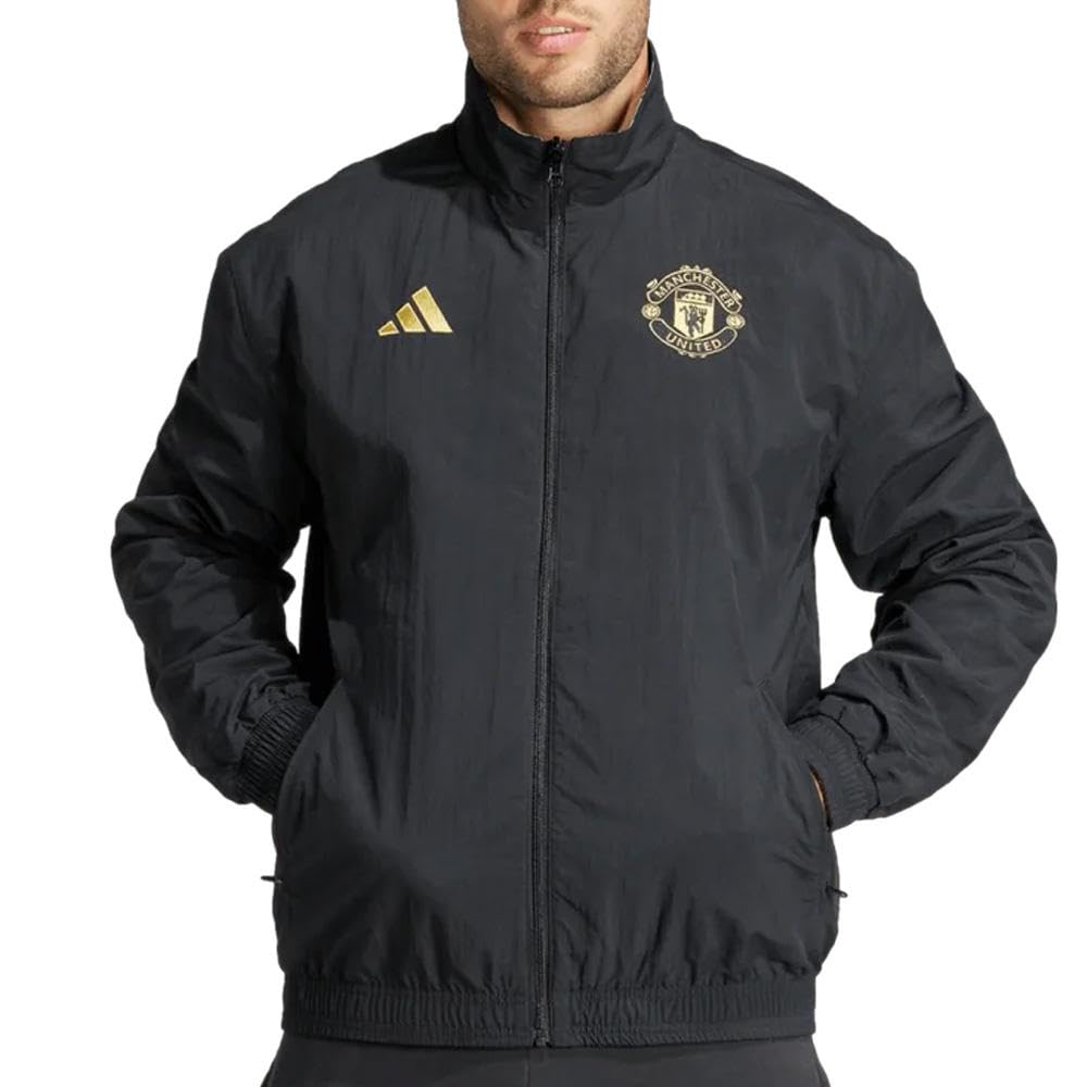 Manchester United  Men's   Stone Roses Reversible Anthem Jacket, Football by adidas in Size XS, Sports Direct