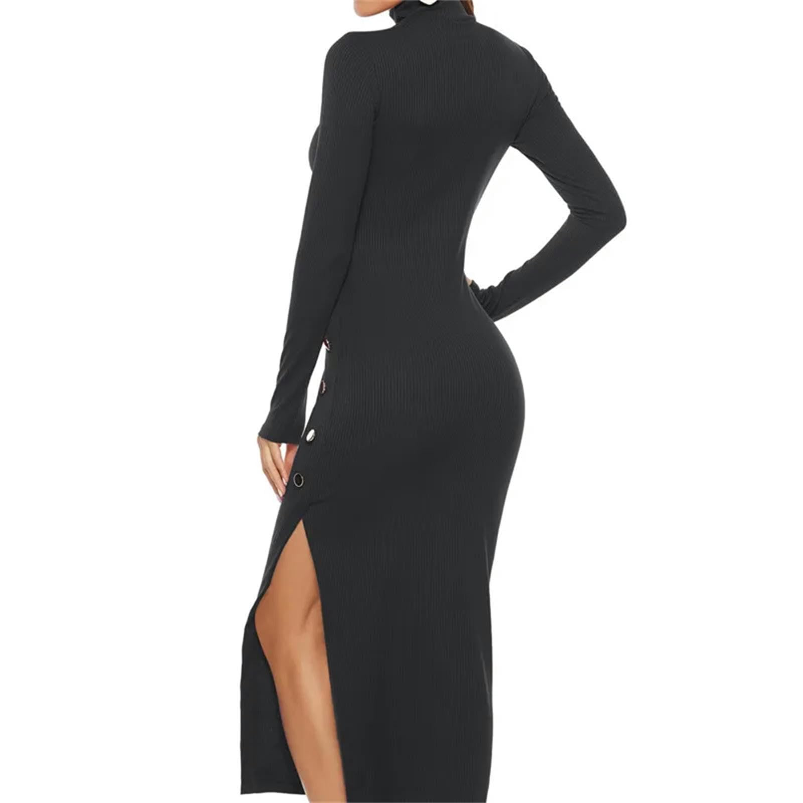 Vestito Donna Autunno Abiti di Maglione Donne Donne Dis Divini Abito Midi Abito A Maglia A Manica Lunga Femmina