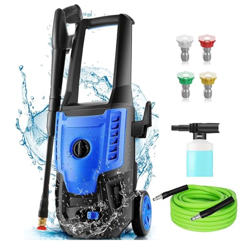 Imdot Pressure Cleaner 2000 PSI for Cars/Fences/Driveways/Home/Patios Cleaning, Blue4
