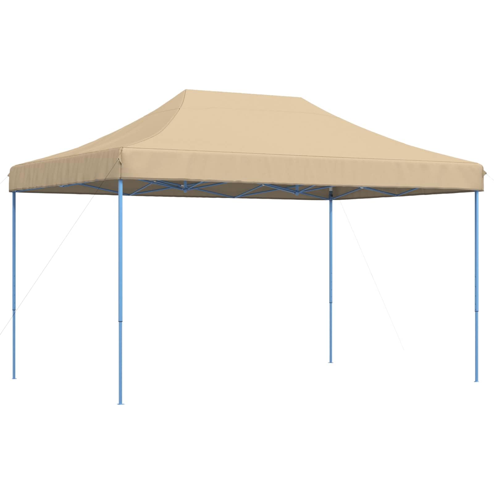 Party-Zelt Beige aus Oxford-Stoff 292 x 440 x 315 cm mit pulverbeschichtetem Rahmen, Faltpavillon für Garten, Terrasse, Festival, Hochzeit und Gartenparty