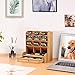 Marbrasse Wooden Desk Organizer, Multi-Functional DIY Pen Holder, Organizer for desk, Desktop Stationary, Easy Assembly, Home Office Art Supplies Storage with Drawer (B11-Cherry Color)