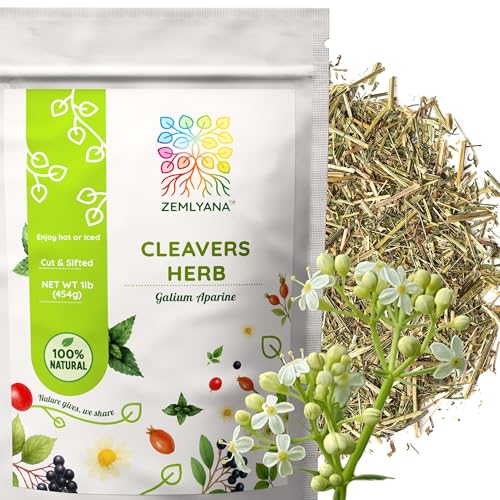 Cleavers Herb Tea (Galium Aparine) - Dried Cut & Sifted Cleaver Herbs - Fresh Herbal Loose Leaf Teas, Bulk 1lb (16 oz)