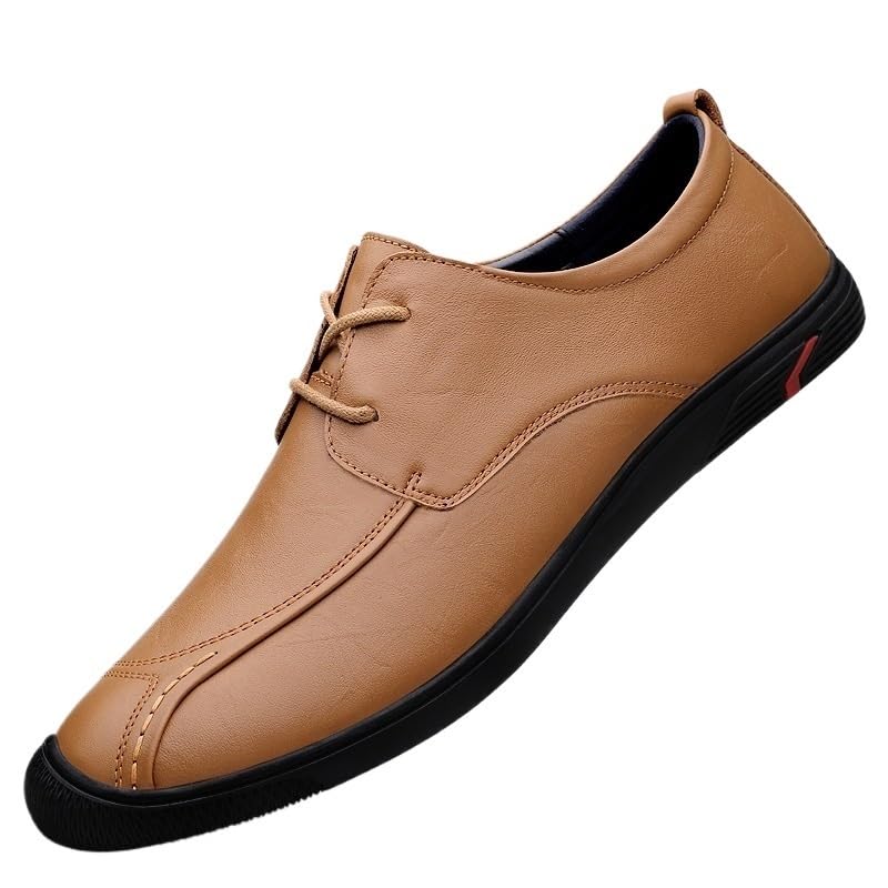 Vintage Dress Shoes for Mens Faux Leather Lace-up Cap Toe Design Prom Rubber Sole Slip Shoe