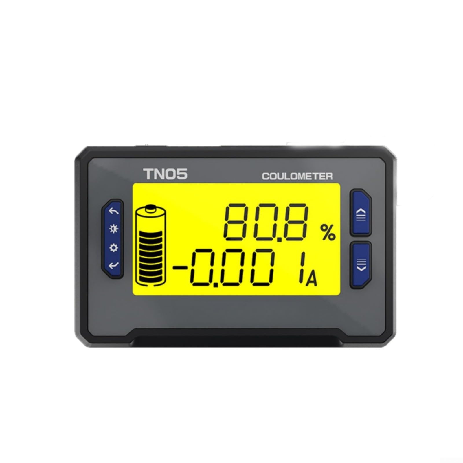 Medidor digital Coulomb de 8 a 80 V CC, monitor de batería de litio con pantalla SOC de potencia de voltios amperios, alarma programable para ácido para LiFePO4