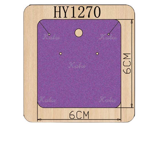 1 Pc 2.5x2.5Inch Hanging Jewelry Cards Die Cut-Wooden Hair Band Cards Cutting Dies for DIY Craft-Hair Bow Holder Cutting Die-Hair Bow Tags Die Cut-Hang Hair Bows Cutting Die