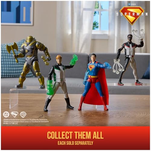 Image of DC Comics Superman Mr Terrific Epic Strike Figure, 6-Inch | Squeeze Legs to Activate, 2 Iconic Accessories, Authentic Movie Styling, Superhero Toys for Kids & Collectors Ages 4+