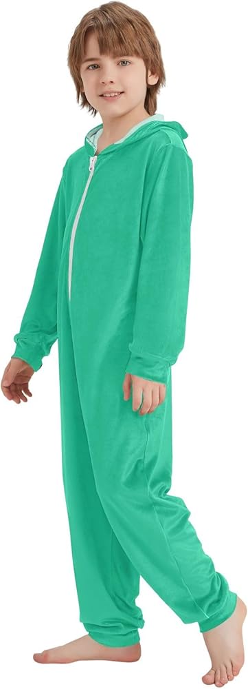 Amazon.com: CHIFIGNO Cyan Blue Unisex Onesie Kids One-piece Hooded