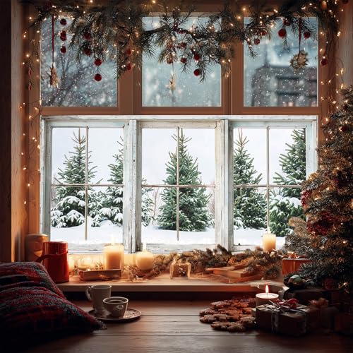 Vinilo decorativo navideño para ventana 39.3 × 17.7 pulgadas miniatura 2