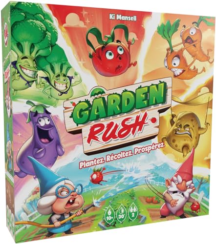 Asmodee - Garden Rush - Jeu de société pour Deux Joueurs, Jeu de stratégie en Duel avec thème de Jardinage, à partir de 10 Ans, 30 Minutes, Version...