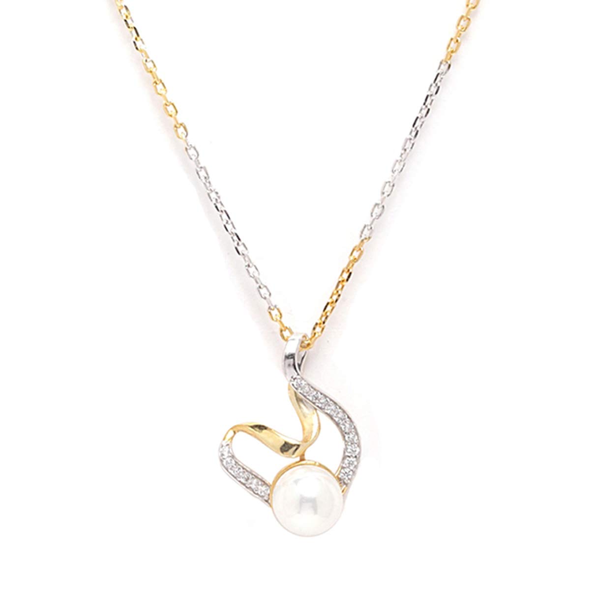 CLARA 925 Sterling Silver Pearl Asuka Pendant with Chain Necklace | Gold Rhodium Plated | Gift for Women & Girls (B09XQZYBZJ) Amazon Price History, Amazon Price Tracker