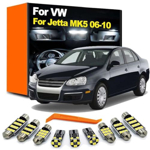 Kit de luces LED interiores para VW Jetta MK5 (2006-2010) de 14 piezas para maletero