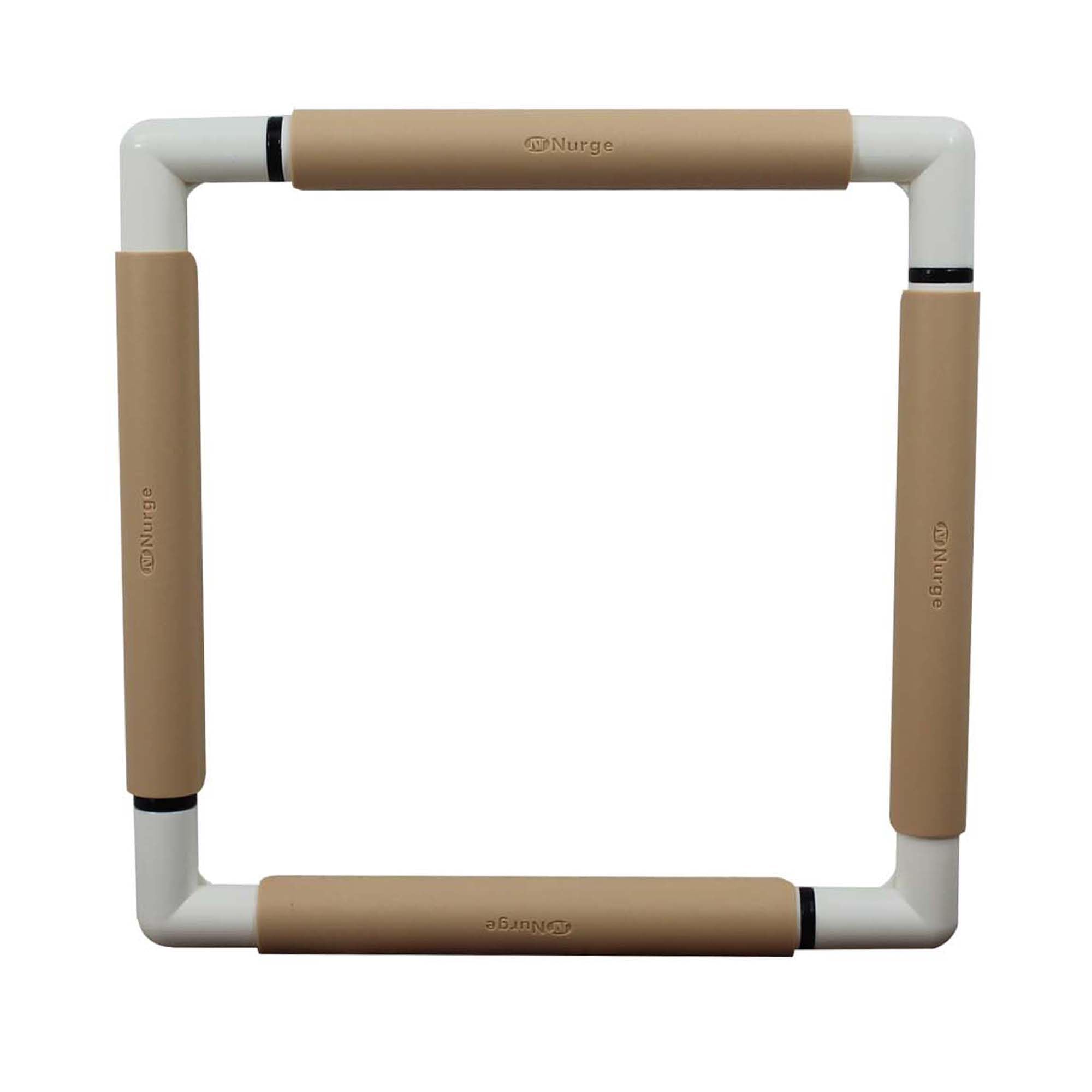 Nurge Embroidery Snap Frame Lightweight Cross Stitch Tapestry Needlework Hoop 29cm x 29cm (Beige)