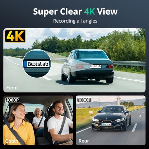 BOTSLAB 4K 3 Channel Dash Cam Front - image 2