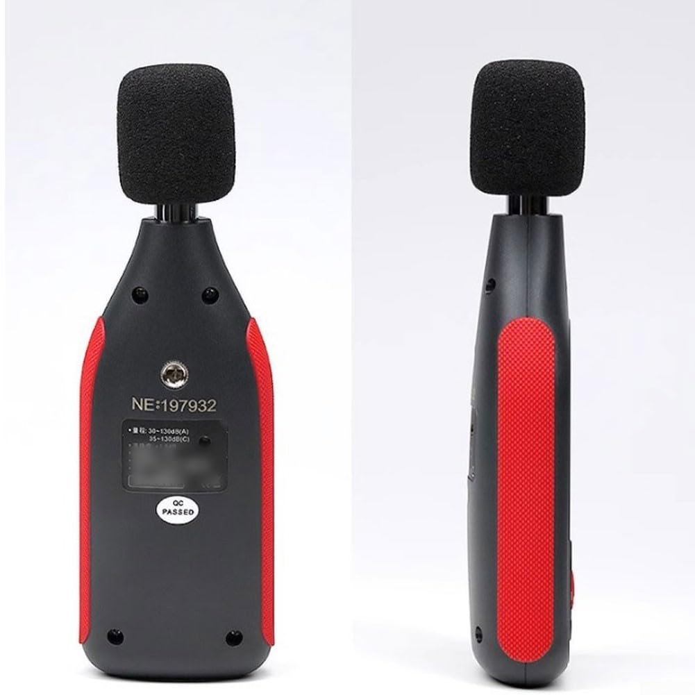Misuratore di livello sonoro, 30 – 130 dB, digitale, con allarme LED a 3 colori, registrazione dati 43000, display LCD, per rumore industriale domestico