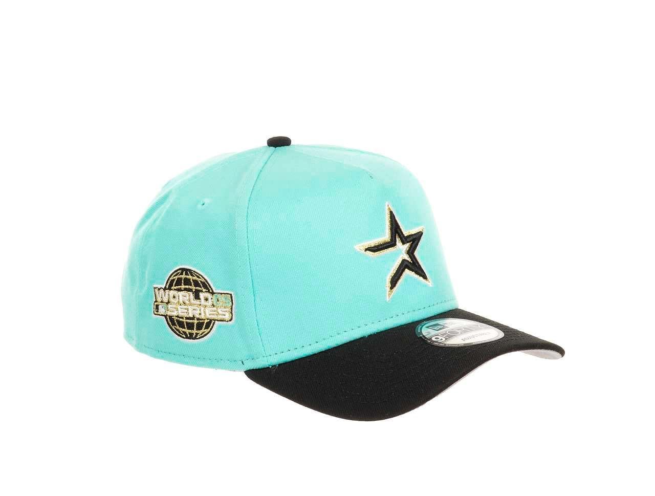 New Era Unisex 940-Astros-Mint#31254 Houston Astros Mlb World Series 2005 Sidepatch Cooperstown Mint Black 9Forty A-Frame Snapback Cap
